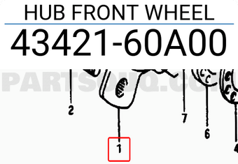 Suzuki 4342160A00 HUB FRONT WHEEL