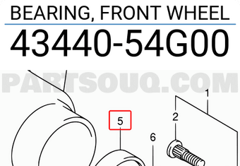 Suzuki 4344054G00 BEARING, FRONT WHEEL