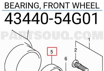 Suzuki 4344054G01 BEARING, FRONT WHEEL