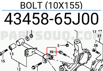 Suzuki 4345865J00 BOLT (10X155)