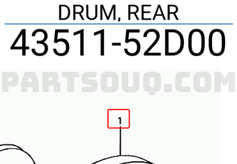 Suzuki 4351152D00 DRUM, REAR