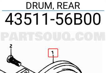Suzuki 4351156B00 DRUM, REAR