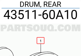 Suzuki 4351160A10 DRUM, REAR