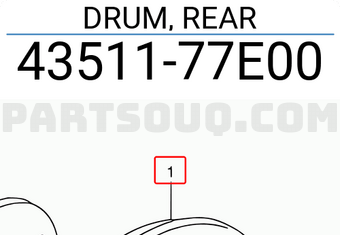 Suzuki 4351177E00 DRUM, REAR