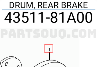 Suzuki 4351181A00 DRUM, REAR BRAKE