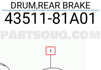 Suzuki 4351181A01 DRUM,REAR BRAKE