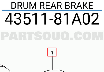 Suzuki 4351181A02 DRUM REAR BRAKE