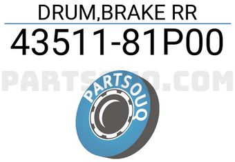 Suzuki 4351181P00 DRUM,BRAKE RR
