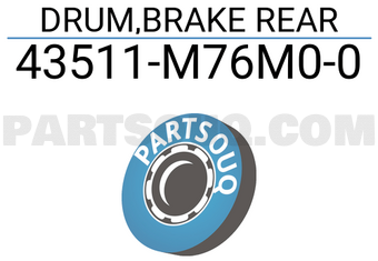 Suzuki 43511M76M00 DRUM,BRAKE REAR