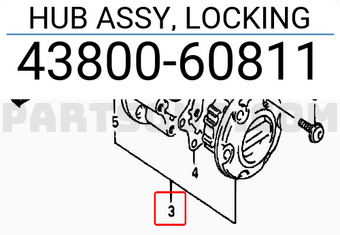 Suzuki 4380060811 HUB ASSY, LOCKING