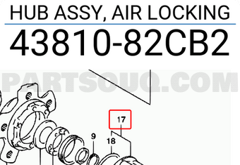 Suzuki 4381082CB2 HUB ASSY, AIR LOCKING