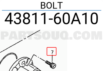 Suzuki 4381160A10 BOLT