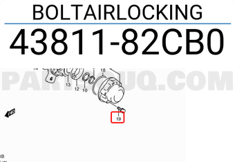 Suzuki 4381182CB0 BOLTAIRLOCKING