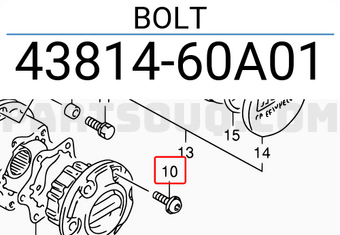 Suzuki 4381460A01 BOLT
