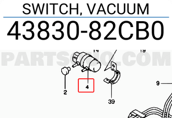 Suzuki 4383082CB0 SWITCH, VACUUM
