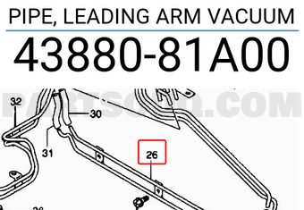 Suzuki 4388081A00 PIPE, LEADING ARM VACUUM