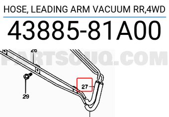 Suzuki 4388581A00 HOSE, LEADING ARM VACUUM RR,4WD
