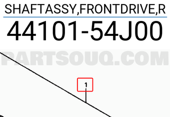 Suzuki 4410154J00 SHAFTASSY,FRONTDRIVE,R