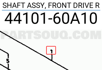 Suzuki 4410160A10 SHAFT ASSY, FRONT DRIVE R