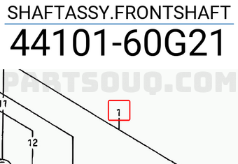 Suzuki 4410160G21 SHAFTASSY.FRONTSHAFT