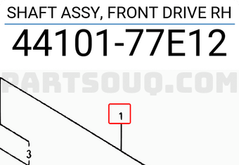 Suzuki 4410177E12 SHAFT ASSY, FRONT DRIVE RH