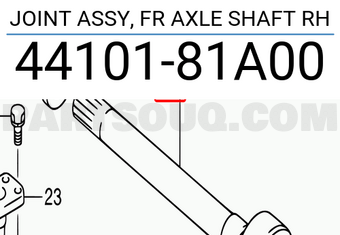 Suzuki 4410181A00 JOINT ASSY, FR AXLE SHAFT RH