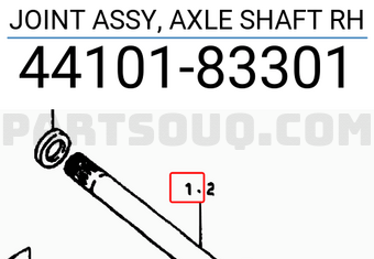 Suzuki 4410183301 JOINT ASSY, AXLE SHAFT RH
