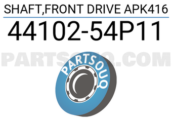 Suzuki 4410254P11 SHAFT,FRONT DRIVE APK416