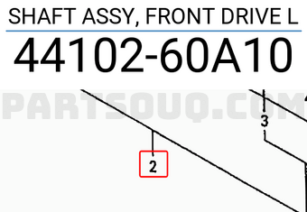 Suzuki 4410260A10 SHAFT ASSY, FRONT DRIVE L