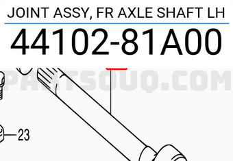 Suzuki 4410281A00 JOINT ASSY, FR AXLE SHAFT LH
