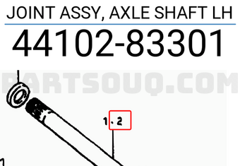 Suzuki 4410283301 JOINT ASSY, AXLE SHAFT LH