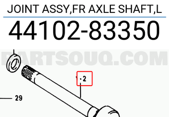 Suzuki 4410283350 JOINT ASSY,FR AXLE SHAFT,L