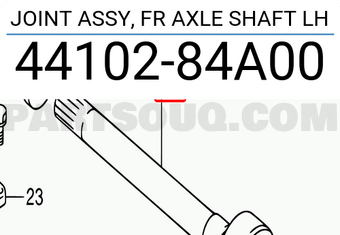 Suzuki 4410284A00 JOINT ASSY, FR AXLE SHAFT LH