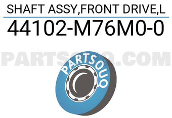 Suzuki 44102M76M00 SHAFT ASSY,FRONT DRIVE,L