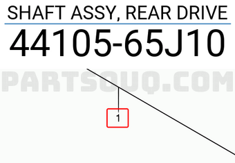 Suzuki 4410565J10 SHAFT ASSY, REAR DRIVE