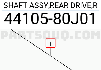 Suzuki 4410580J01 SHAFT ASSY,REAR DRIVE,R