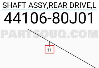 Suzuki 4410680J01 SHAFT ASSY,REAR DRIVE,L