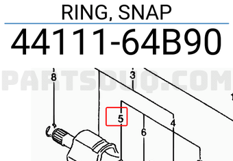 Suzuki 4411164B90 RING, SNAP