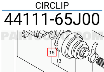 Suzuki 4411165J00 CIRCLIP