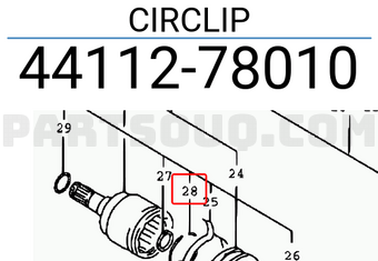 Suzuki 4411278010 CIRCLIP