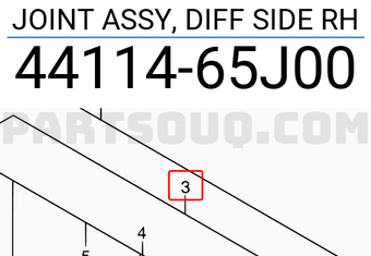 Suzuki 4411465J00 JOINT ASSY, DIFF SIDE RH