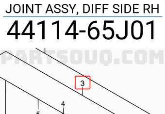Suzuki 4411465J01 JOINT ASSY, DIFF SIDE RH
