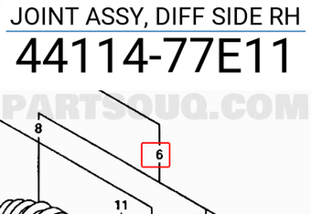 Suzuki 4411477E11 JOINT ASSY, DIFF SIDE RH