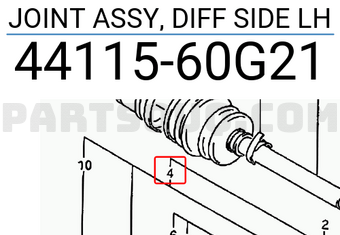 Suzuki 4411560G21 JOINT ASSY, DIFF SIDE LH