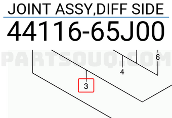 Suzuki 4411665J00 JOINT ASSY,DIFF SIDE