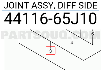 Suzuki 4411665J10 JOINT ASSY, DIFF SIDE