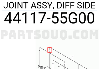 Suzuki 4411755G00 JOINT ASSY, DIFF SIDE