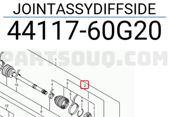Suzuki 4411760G20 JOINTASSYDIFFSIDE