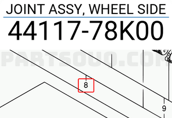 Suzuki 4411778K00 JOINT ASSY, WHEEL SIDE