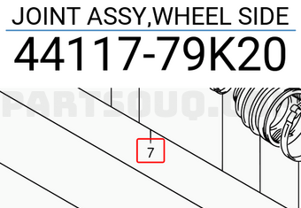 Suzuki 4411779K20 JOINT ASSY,WHEEL SIDE